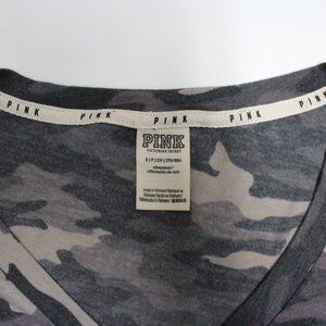 PINK Victoria's Secret Women's Small V Neck Camouflage Sleepwear Top